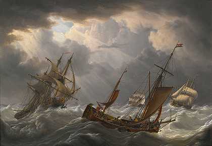查尔斯·马丁·鲍威尔《暴风雨中的航运》