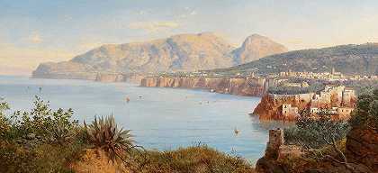 阿尔伯特·齐默尔曼《那不勒斯附近索伦托的海岸风景》