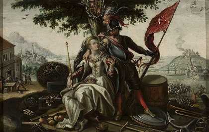 佛兰德画家的《西班牙与朱诺和战神的寓言》