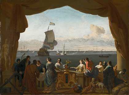 Ludolf Bakhuysen对阿姆斯特丹海上贸易繁荣的寓言
