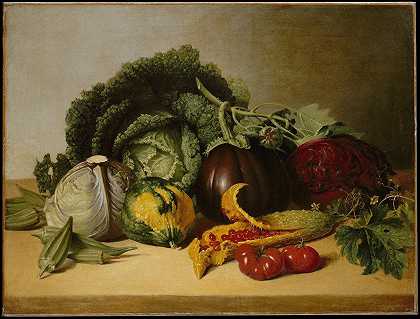 詹姆斯·皮尔的《静物、香脂苹果和蔬菜》
