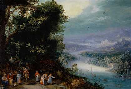 《有路的森林河谷》作者：Jan Brueghel The Elder