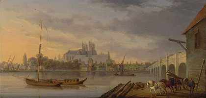 威廉·安德森（William Anderson）的《西敏寺桥和修道院南侧视图》（A View of Westminster Bridge and Abbey from South Side）
