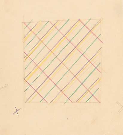 “镶嵌桌面的各种小草图。][温诺德·赖斯的线条网格图案设计