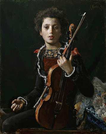 安东尼奥·曼奇尼的《小提琴杂技演员》