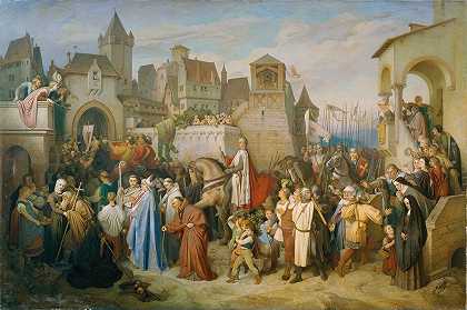 “利奥波德公爵在1219年十字军东征后光荣进入维也纳