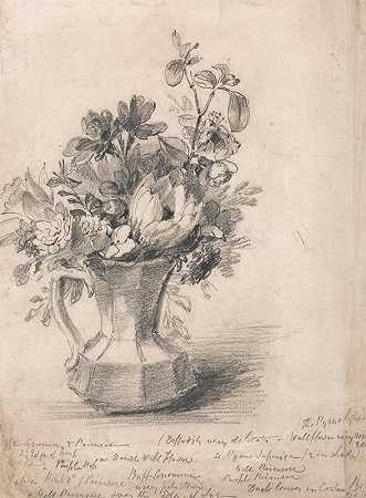 约翰·康斯特布尔的《水壶里的花》