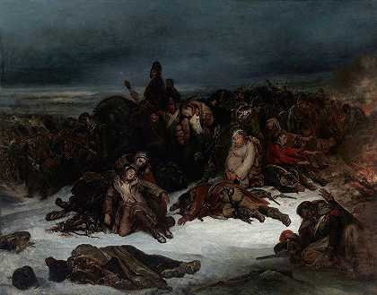 《1812年拿破仑军队从俄罗斯撤退》，作者：Ary Scheffer