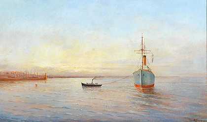 菲利普·菲利普波维奇·克里门科的《在敖德萨港的船》