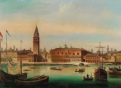《威尼斯，总督宫和圣马可广场的景色》，费迪南德·勒皮著