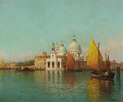 查尔斯·克莱门特·卡尔德隆的《威尼斯大运河入口处》