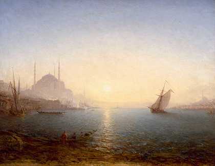 “君士坦丁堡，太阳升起时的圣索菲亚