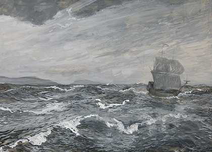 埃德温·奥斯汀·艾比的《海景与帆船》
