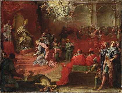 “安吉洛·特雷维萨尼对克里斯蒂娜女王向天主教会和教皇亚历山大七世臣服的寓言