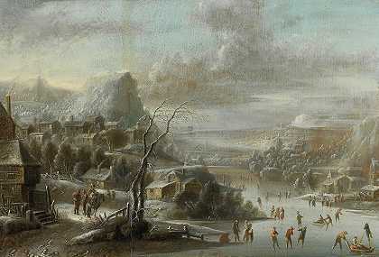 约翰·克里斯蒂安·沃勒特（Johann Christian Vollerdt）的《冰河上的冬季风景》