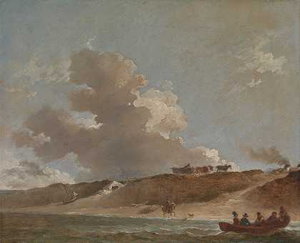 彼得·弗朗西斯·布尔乔亚的《海岸风景与渡船》
