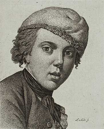 “Jens Juel，源自1767年Gerhard Ludvig Lahde的Juel自画像