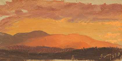 弗雷德里克·埃德温·丘奇的《日落，哈德逊山谷》