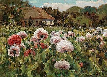 米哈伊尔·安德烈耶维奇·伯克斯的《罂粟盛开的花园》
