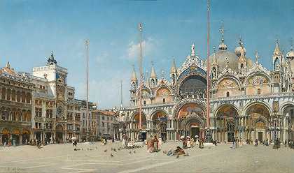 《威尼斯圣马可广场》费德里科·德尔坎波著
