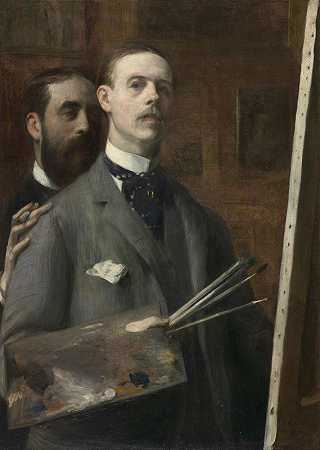 雅克·埃米尔·布兰奇的《与拉斐尔·德·奥乔亚的自画像》