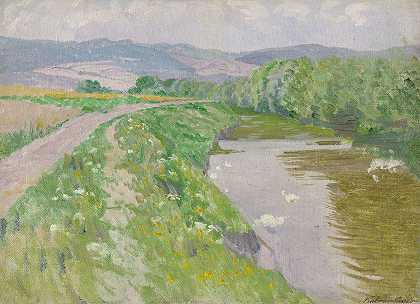 费迪南德·卡托纳的《河流风景》