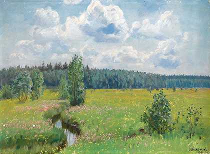 斯坦尼斯瓦夫·祖科夫斯基的《维斯奥卡森林的草原——炎热的六月》