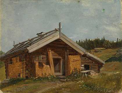 阿道夫·蒂德曼德（Adolph Tidemand）的《博尔凯斯约的农舍》（Farmhouse at Bolkesjø）