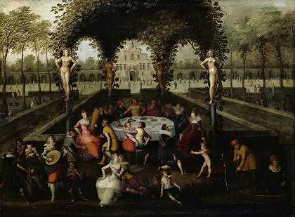 《维纳斯、酒神和谷神星与凡人在爱的花园》，路易斯·德·考勒里著
