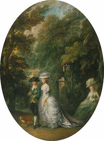 “亨利，坎伯兰公爵（1745-90）与坎伯兰女公爵（1743-1808）和伊丽莎白·卢夫人