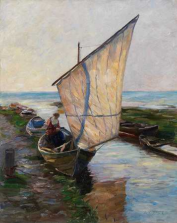 亚历山大·科斯特的《帆船，荷兰》