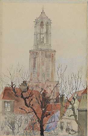 卡斯·吉尔伯特《荷兰乌得勒支大教堂之塔》