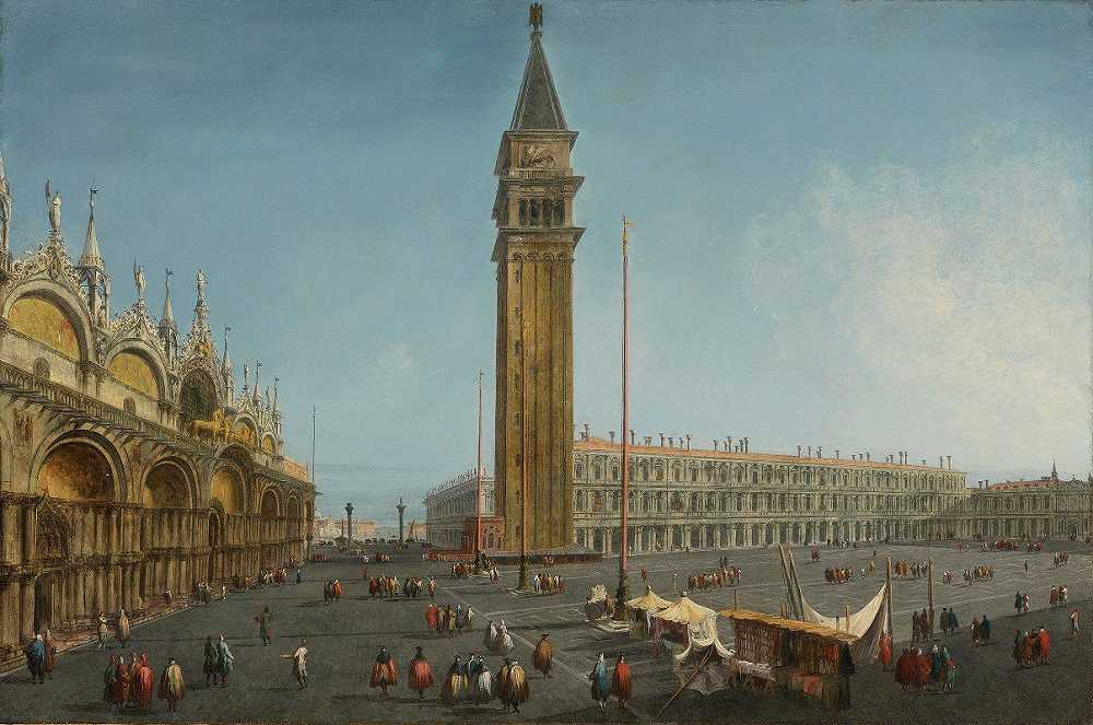 《威尼斯圣马可广场，来自托雷·戴尔》（Michele Marieschi）