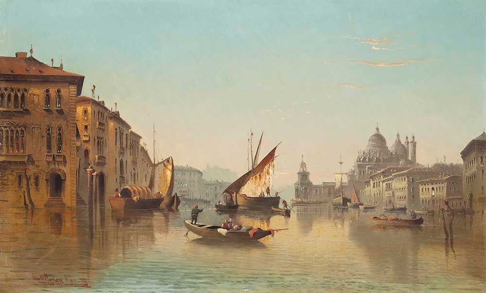 卡尔·考夫曼的《威尼斯大运河上的船只》