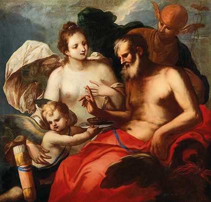 威尼斯学派的《维纳斯与丘比特、木星与水星》