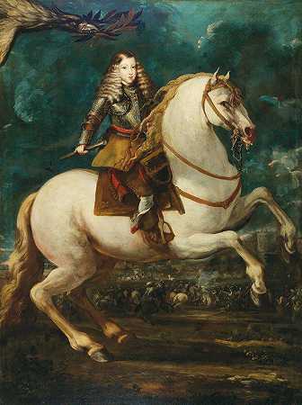 塞巴斯蒂安·埃雷拉·巴努埃沃《西班牙年轻国王查理二世的马术肖像》