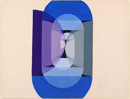 约瑟夫·席林格的《蓝灰色紫色车轮》