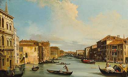 “威尼斯，从巴尔比宫到里亚托桥的大运河”