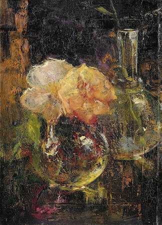 门索·卡梅林·奥内斯的《水瓶里的黄玫瑰》