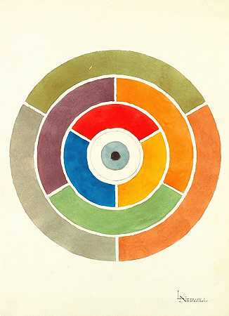 伊丽莎白·A·内德维尔的《显示初级、次级和三级颜色的光盘》