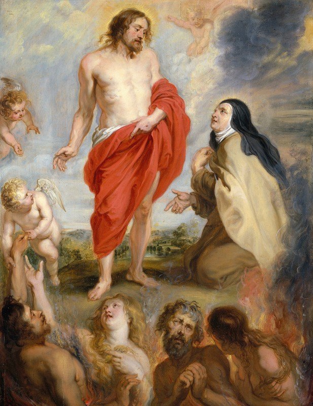 彼得·保罗·鲁本斯（Peter Paul Rubens）的《阿维拉圣特蕾莎在炼狱中为灵魂代祷》