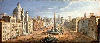 Hendrik Frans Van Lint《罗马纳沃纳广场风景》