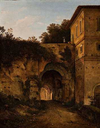 《罗马论坛的废墟，从S.Bonaventura到Campo Vacco的路》，作者Giambattista Bassi
