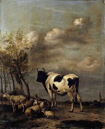 《黑白牛的牧歌》作者：Albert Jansz Klomp