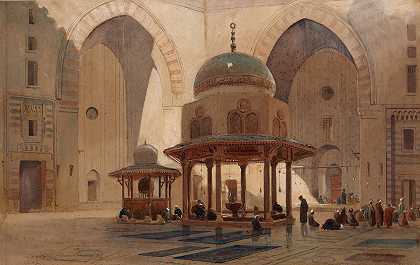 “苏丹哈桑清真寺，开罗，爱德华·安杰洛·古道尔