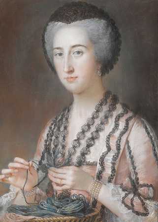 《苏珊娜·霍尔肖像，邓加万子爵夫人，后来的艾尔斯伯里伯爵夫人（1732-1783）》，作者：巴斯的威廉·霍尔
