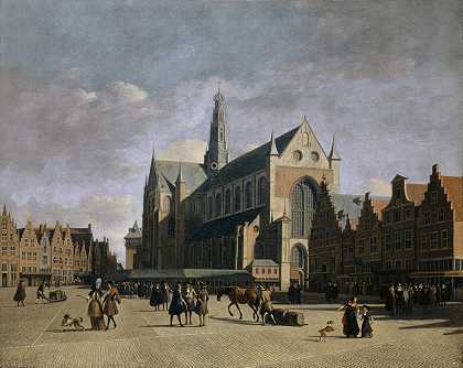 Gerrit Berckheyde的《哈勒姆的市场》