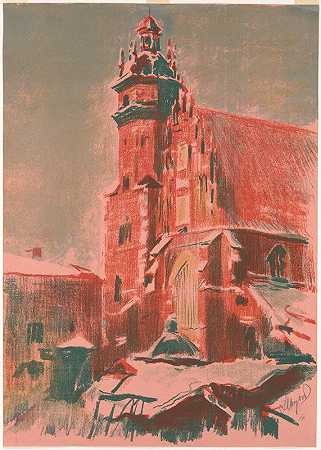 “克拉科夫的Corpus Christi Church，作者：Leon Wyczółkowski