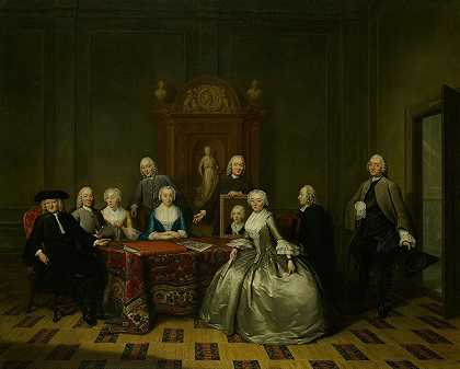 蒂布特·雷格特斯的扬·德·博施（1713-1785）及其家人