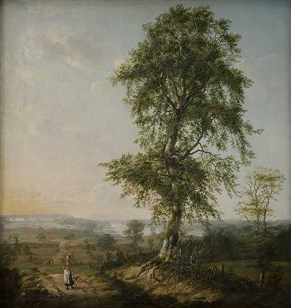 约翰·克里斯蒂安·达尔的《大树风景》